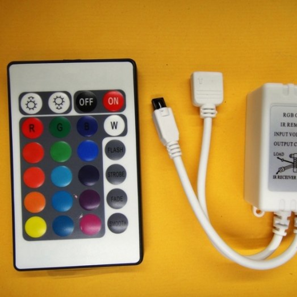 LED12V燈 帶24鍵控制器 5050 RGB燈條七彩模組控制器