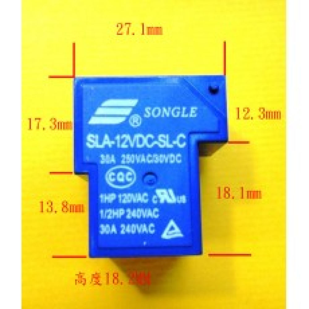SLA-12VDC-SL-C 6腳轉換觸點30A松樂繼電器 KR-0021