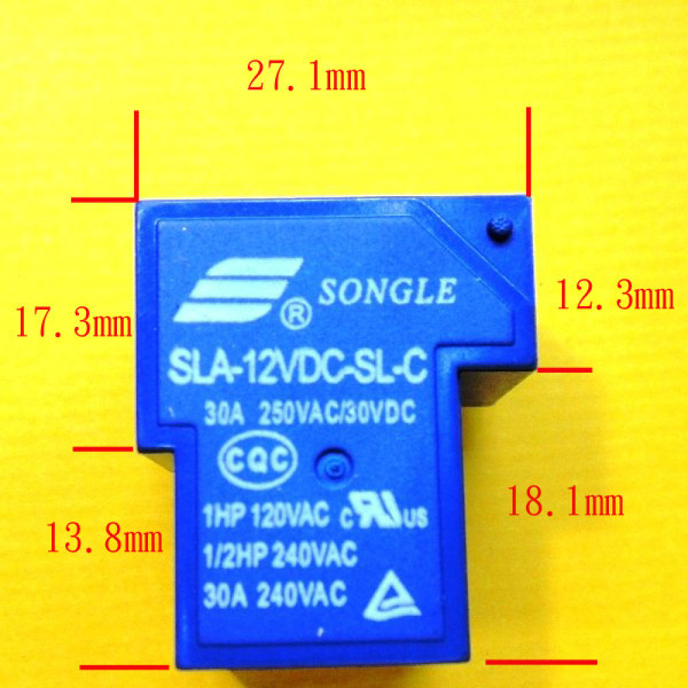 SLA-12VDC-SL-C 6腳轉換觸點30A松樂繼電器 KR-0021
