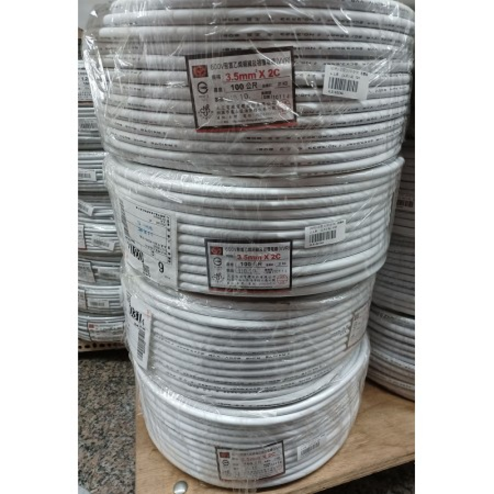 JL3-52CWA 正亞3-5平方2芯電纜線 白色